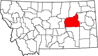 State map highlighting Garfield County