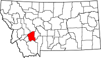 State map highlighting Jefferson County