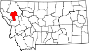 State map highlighting Lake County