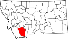 State map highlighting Madison County