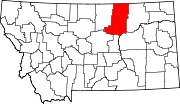 State map highlighting Phillips County