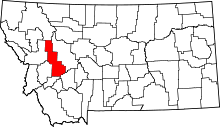 State map highlighting Powell County