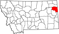 State map highlighting Richland County