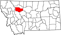 State map highlighting Teton County