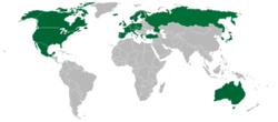 NEA member states (green).