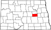 State map highlighting Foster County