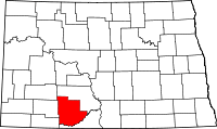 State map highlighting Grant County