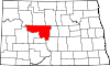 State map highlighting McLean County