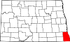 State map highlighting Richland County