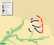 day 6 last phase, showing general retreat of Byzantine army towards waddi ul raqqad.