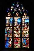 Stained glass inside the Église Notre-Dame in Neufchâtel-en-Bray