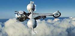 Shot of the Bubble Ship from the 2013 movie Oblivion.