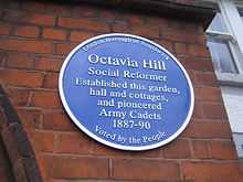 photograph of a memorial blue plaque