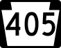 PA Route 405 marker