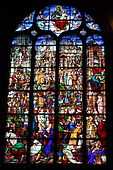 Stained glass inside the Cathédrale Saint-Maclou de Pontoise