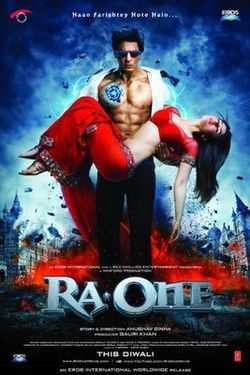 Shah Rukh Khan flaunting his six pack abs while carrying an unconscious Kareena Kapoor clad in hot red sari.