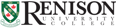 shield of Renison University College on the left with 'Renison University College following