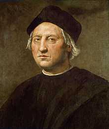 A painting of Christopher Columbus.