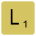 Scrabble tile for "L"