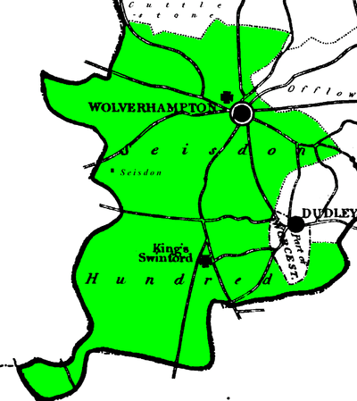 Seisdon Hundred showing position of Seisdon