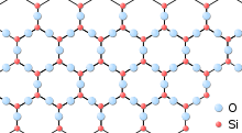 Regular hexagonal pattern of Si and O atoms, with a Si atom at each corner and the O atoms at the centre of each side.