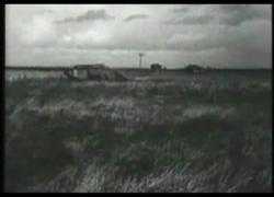 Primitive tanks advance over empty fields and berms, captioned "The tanks advance to do their bit."