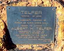 Plaque at Telfer