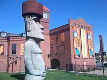 Timexpo Museum Exterior with Moai Statue