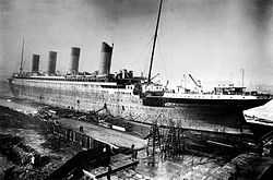 Fitting-out, 1911-12: Ship is seen in dock