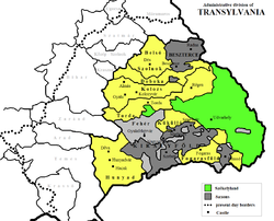 Map of 16th-century Transylvania