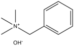 Skeletal formula of benzyltrimethylammonium hydroxide