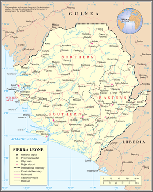 Map of Sierra Leone