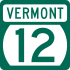 Vermont Route 12 marker