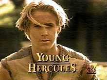 A blond haired teenager wearing a light brown tunic top. At the bottom of the image is the title of the show in yellow capital letters.