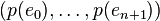 \left(p(e_{0}),\ldots ,p(e_{{n+1}})\right)