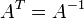 A^{T}=A^{{-1}}