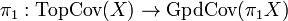 \pi _{1}:{\mathrm  {TopCov}}(X)\to {\mathrm  {GpdCov}}(\pi _{1}X)