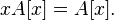 xA[x]=A[x].