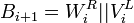 B_{{i+1}}=W_{i}^{R}||V_{i}^{L}