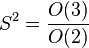 S^{2}={\frac  {O(3)}{O(2)}}