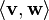 \langle {\mathbf  v},{\mathbf  w}\rangle 