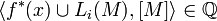 \left\langle f^{*}(x)\cup L_{i}(M),[M]\right\rangle \in {\mathbb  {Q}}