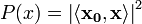 P(x)=\left|\langle {\mathbf  {x_{0}}},{\mathbf  {x}}\rangle \right|^{2}