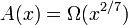 A(x)=\Omega (x^{{2/7}})