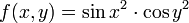 f(x,y)=\sin {x^{2}}\cdot \cos {y^{2}}