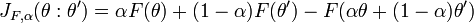 J_{{F,\alpha }}(\theta :\theta ')=\alpha F(\theta )+(1-\alpha )F(\theta ')-F(\alpha \theta +(1-\alpha )\theta ')