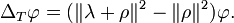 \Delta _{T}\varphi =(\|\lambda +\rho \|^{2}-\|\rho \|^{2})\varphi .