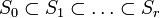 S_{0}\subset S_{1}\subset \dots \subset S_{r}