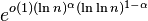 e^{{o(1)(\ln n)^{\alpha }(\ln \ln n)^{{1-\alpha }}}}