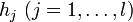 h_{j}\ (j=1,\ldots ,l)